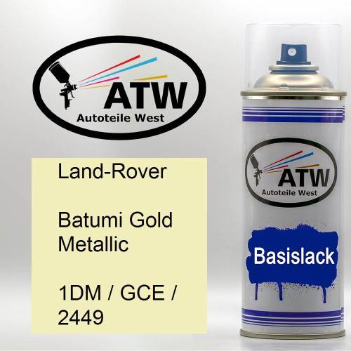 Land-Rover, Batumi Gold Metallic, 1DM / GCE / 2449: 400ml Sprühdose, von ATW Autoteile West.